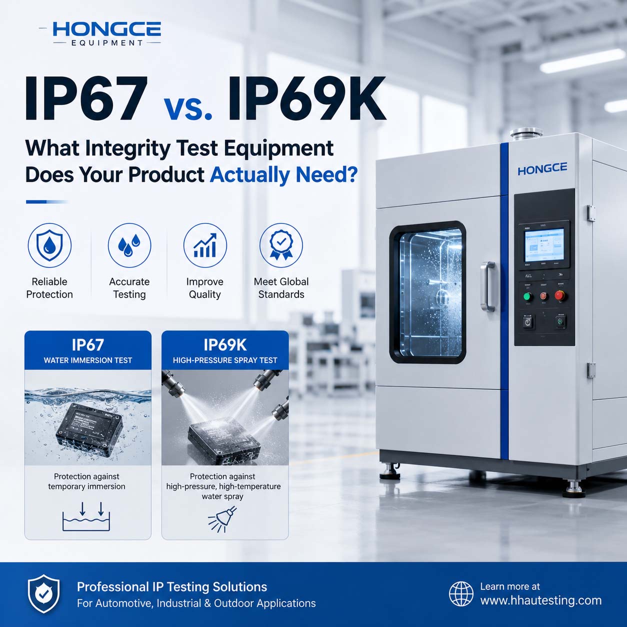 Stop Overtesting Your Products: The Real Difference Between IP67 and IP69K Protection Standards